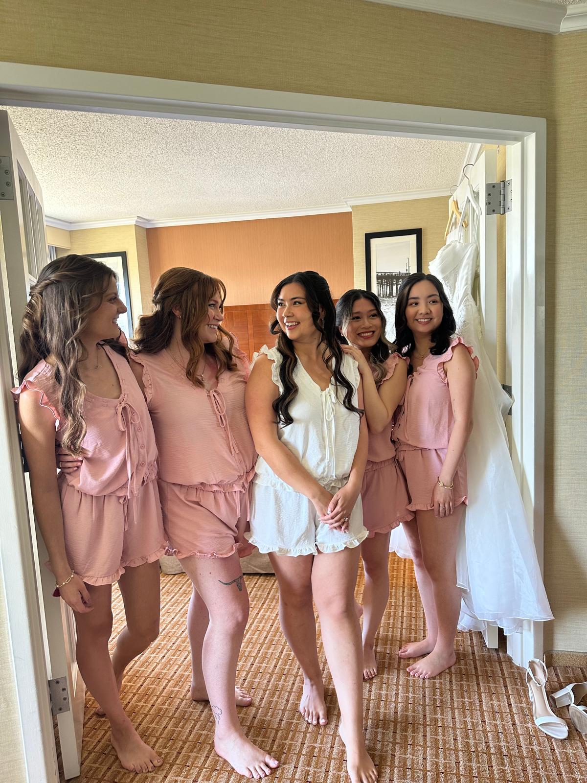 Bridal party hair and makeup collection in Irvine