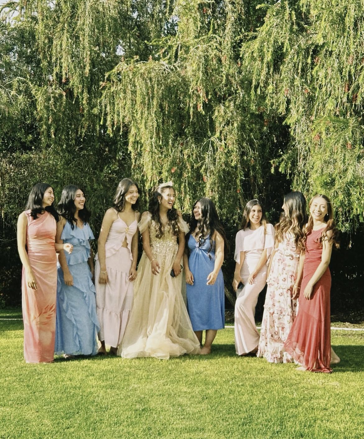 Group teen glam for quinceañera court, prom group or Sweet 16 friends